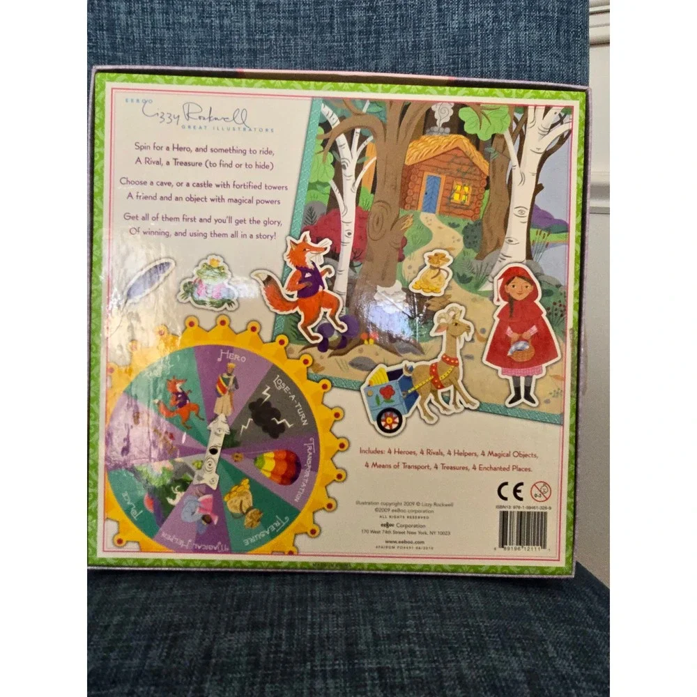 eeBoo Fairytale Spinner Game Lizzy Rockwell Storytelling Board Game for Kids